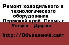 Ремонт холодильного и технологического оборудования. - Пермский край, Пермь г. Услуги » Другие   